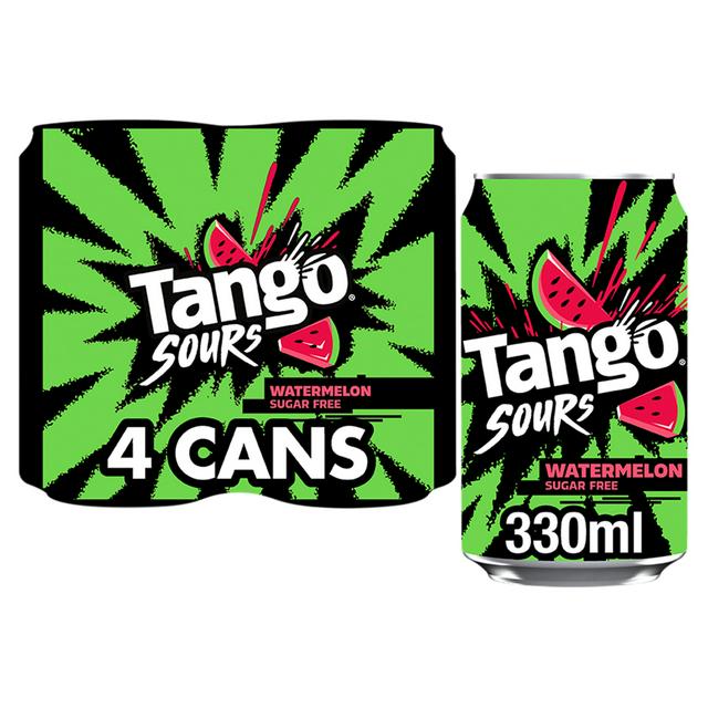 Tango Sours 4 x 330ml Watermelon Fizzy Drinks - gallery image 1