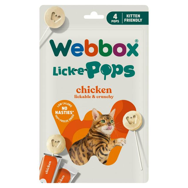 Webbox Lick e Pops 4 x 1.4g Chicken Cat Treats - gallery image 1