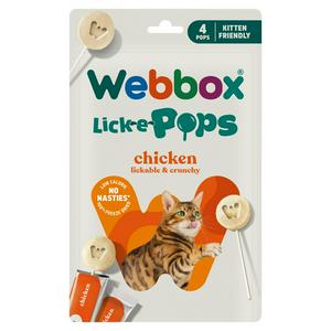 Webbox Lick e Pops 4 x 1.4g Chicken Cat Treats