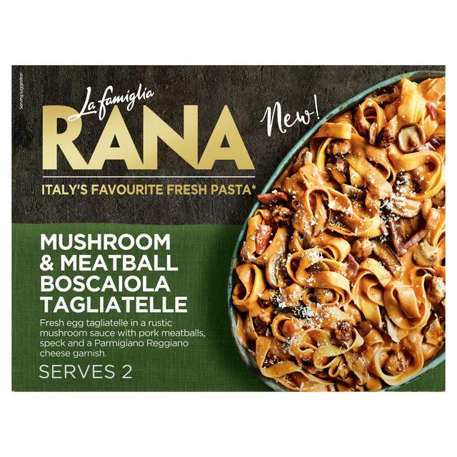 La Famiglia Rana 814g Mushroom & Meatball Boscaiola Tagliatelle Pasta - gallery image 1