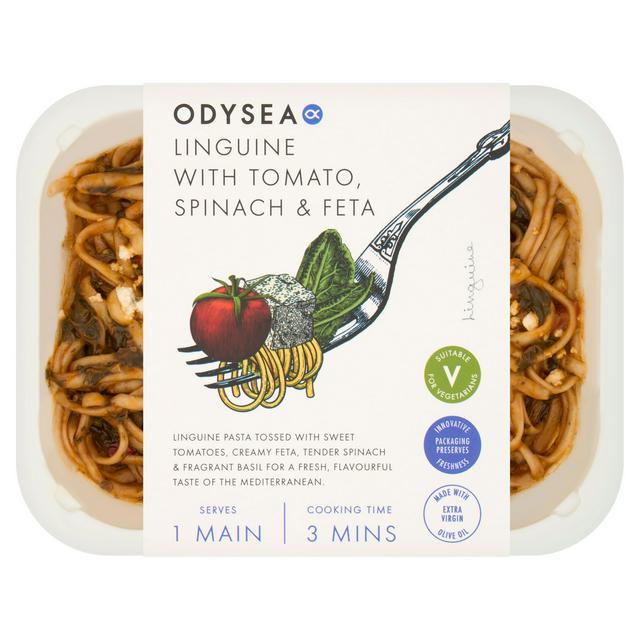 Odysea 400g Tomato, Spinach & Feta Linguine Pasta - gallery image 1