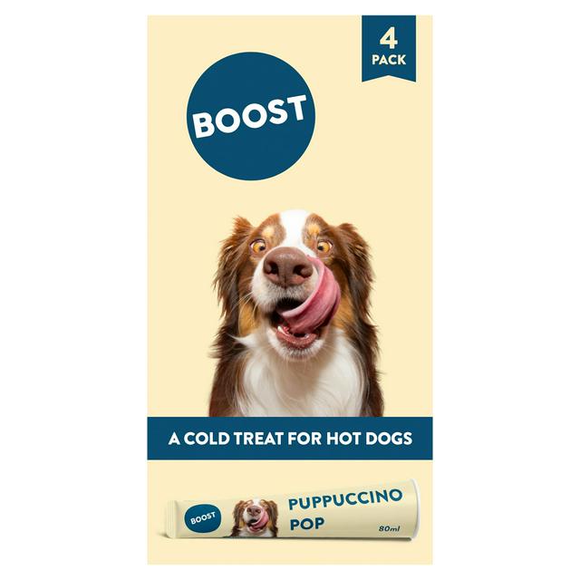 Boost 4 x 80ml Puppuccino Pop Frozen Dog Treat - gallery image 1
