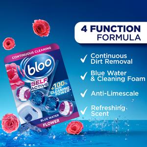 Bloo Self Active 50g Flower Toilet Rim Block - gallery image 2