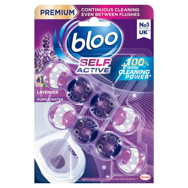 Bloo Self Active 2 x 50g Lavender Toilet Rim Block - gallery image 1
