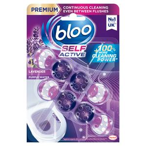 Bloo Self Active 2 x 50g Lavender Toilet Rim Block