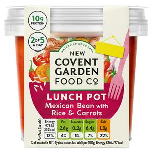 New Covent Garden Food Co. 300g Mexican Bean with Rice & Carrots Lunch Pot