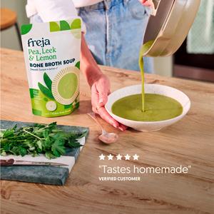 Freja 560g Pea Leek & Lemon Bone Broth Soup - gallery image 3