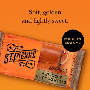 St Pierre 4 Brioche Pre-Cut Hot Dog Rolls - gallery image 3