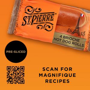 St Pierre 4 Brioche Pre-Cut Hot Dog Rolls - gallery image 6