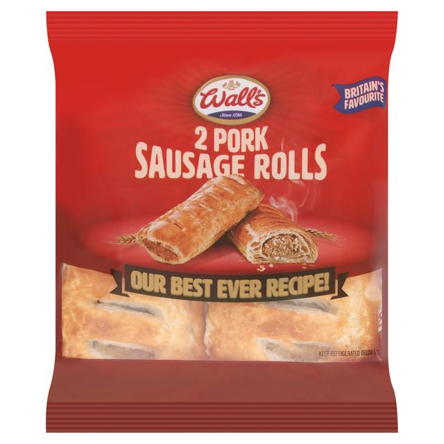 Wall's 2 x Pork Sausage Rolls 160g - gallery image 1