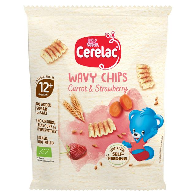 Cerelac 7g Suitable from 12+ Months Carrot & Strawberry Wavy Chips - gallery image 1