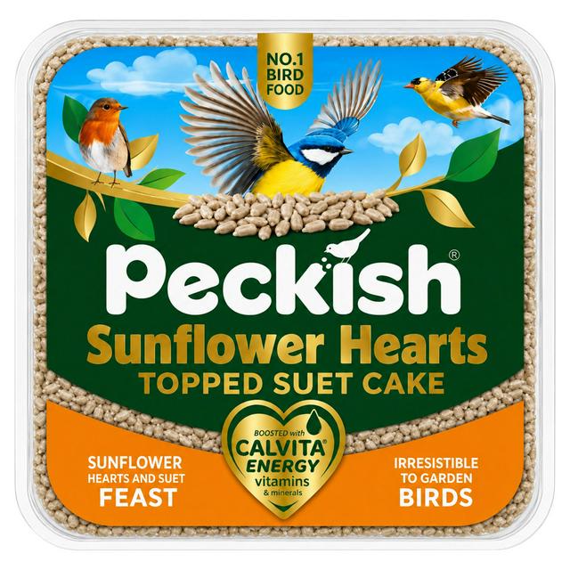Peckish Sunflower Hearts Topped Suet Cake Bird Treat - gallery image 1