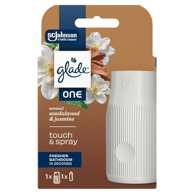 Glade One Sensual Sandalwood & Jasmine Bathroom Starter Kit Touch & Spray Air Freshener 13ml - gallery image 1