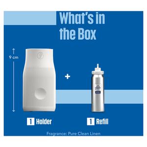 Glade One Pure Clean Linen Bathroom Starter Kit Touch & Spray Air Freshener 13ml - gallery image 6