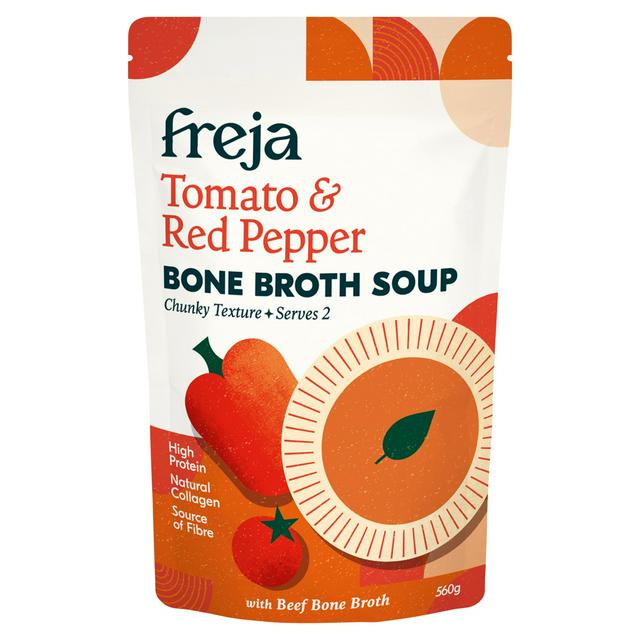 Freja 560g Tomato & Red Pepper Bone Broth Soup - gallery image 1
