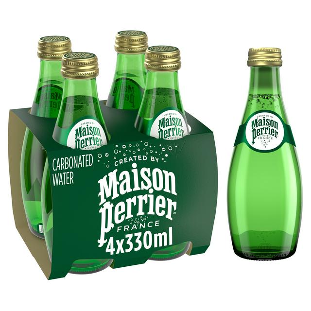 Maison Perrier 4 x 330ml Plain Sparkling Water Glass Bottle - gallery image 1
