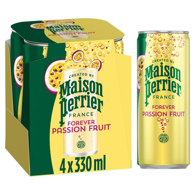 Maison Perrier Forever 4 x 330ml Passion Fruit Lightly Flavoured Sparkling Water - gallery image 1