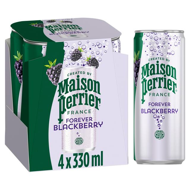 Maison Perrier Forever 4 x 330ml Blackberry Lightly Flavoured Sparkling Water - gallery image 1
