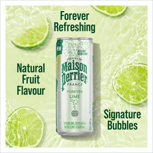 Maison Perrier Forever 4 x 330ml Lime Lightly Flavoured Sparkling Water - gallery image 2