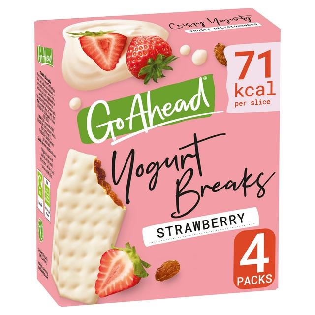 Go Ahead Yogurt Breaks 4 x 35.5g Strawberry Fruit Multipack Snack Bars - gallery image 1