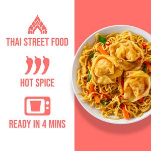 Kitchen Joy Thai Cube 300g Prawn Wonton 'Drunken' Noodles in a Spicy Sauce - gallery image 2