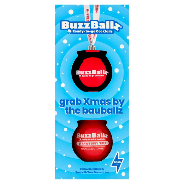 BuzzBallz 200ml Ready to Go Cocktails & Bauballz Tree Decoration Gift Set - gallery image 1