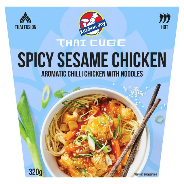 Kitchen Joy Thai Cube 320g Spicy Sesame Chicken Aromatic Chilli with Noodles - gallery image 1