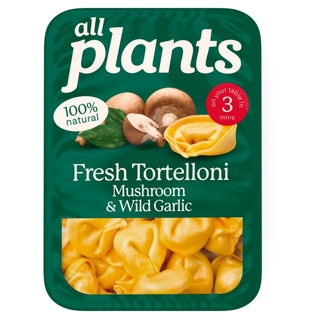 all plants 250g Mushroom & Wild Garlic Fresh Tortelloni - gallery image 1