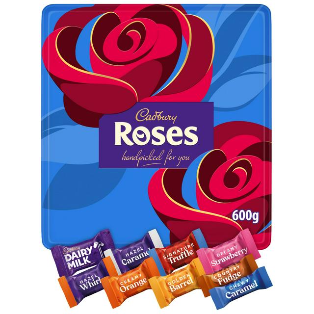 Cadbury Roses 600g Chocolate Assortment Tin - gallery image 1