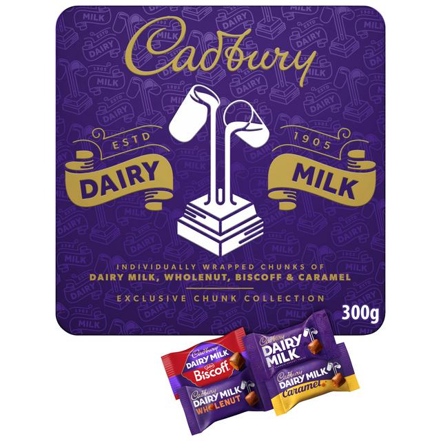 Cadbury Dairy Milk 300g Chocolate Chunks Tin - gallery image 1