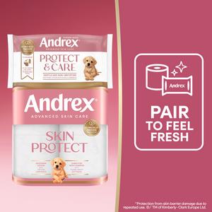 Andrex Protect & Care 36 x Flushable Moist Toilet Tissue Hygiene Wipes - gallery image 5