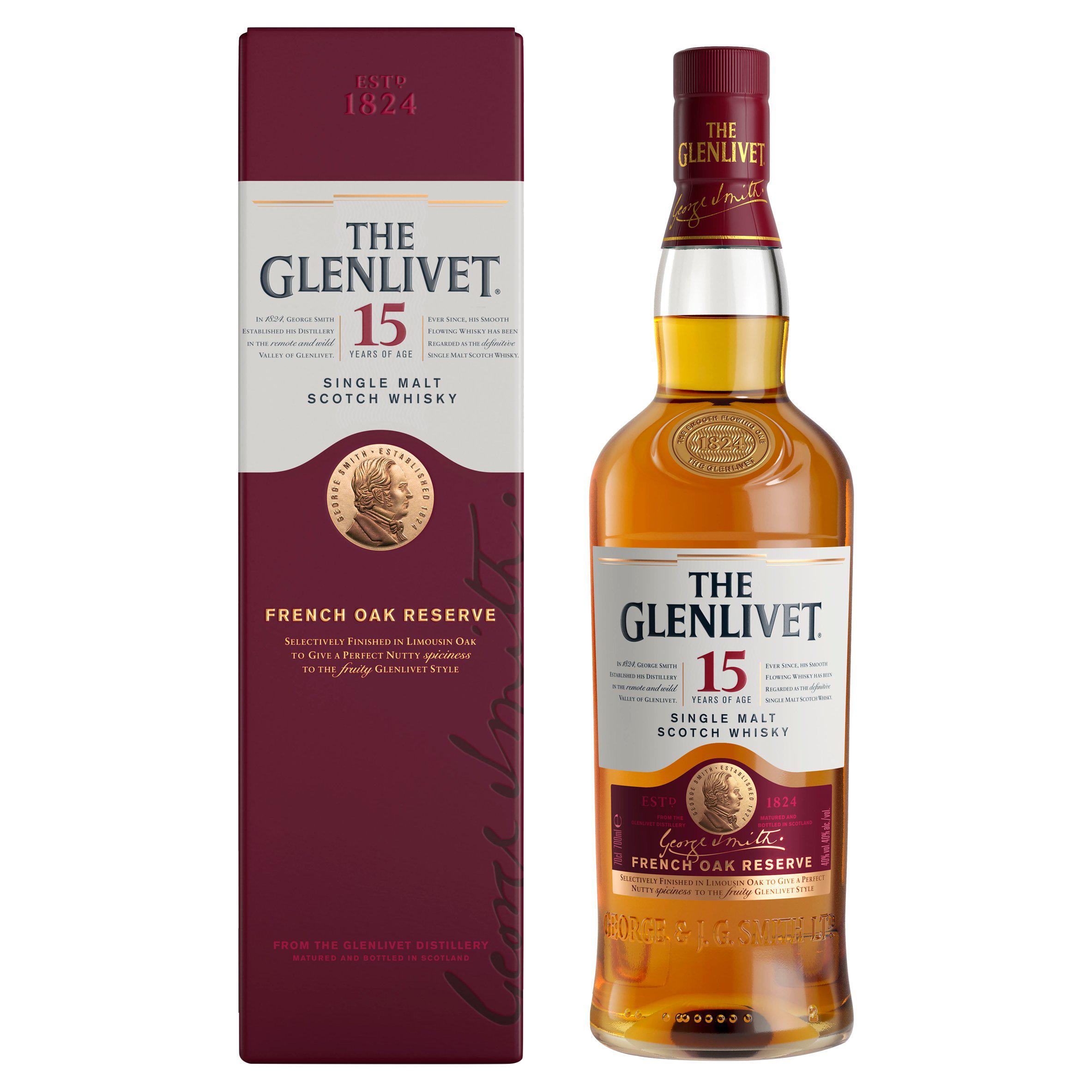 The Glenlivet 70cl French Oak Reserve 15 Year Old Single Malt Scotch Whisky