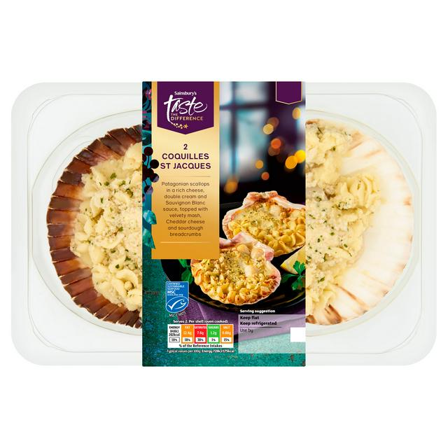 Sainsbury's 2 x Coquilles St. Jacques, Taste the Difference 260g - gallery image 1