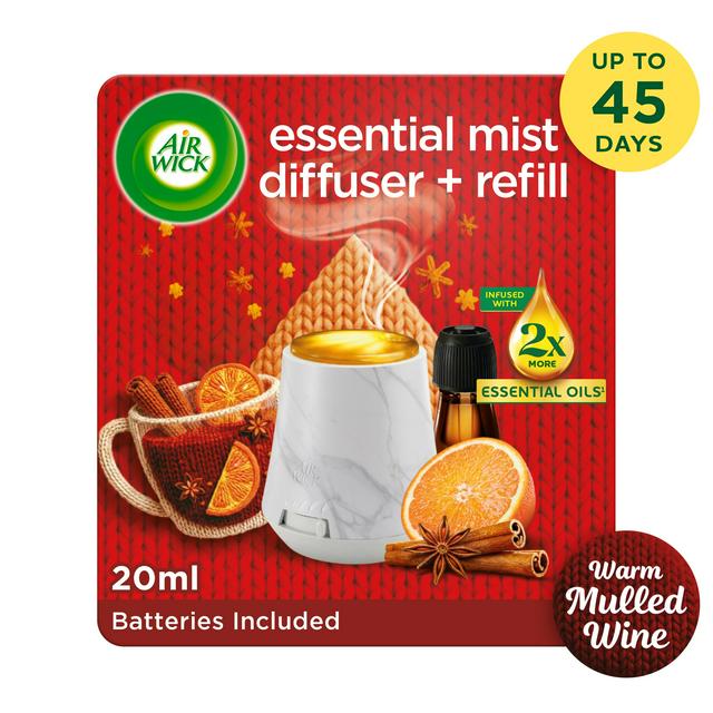 Air Wick Essential Mist Warm Mulled Wine Diffuser Kit, Limited Edition 20ml - gallery image 1