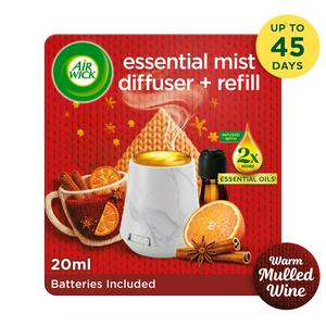 Air Wick Essential Mist Warm Mulled Wine Diffuser Kit, Limited Edition 20ml