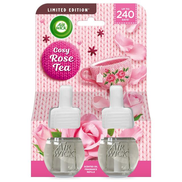 Air Wick Cosy Rose Tea Electrical Twin Refill Plug In Air Freshener, Limitied Edition 19ml - gallery image 1