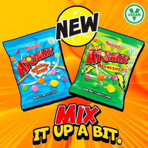 Swizzels Atomix 110g Rainbow Drops Fruit Flavour Chews - gallery image 3