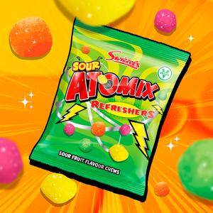Swizzels Atomix Refreshers 110g Sour Fruit Flavour Chews - gallery image 2