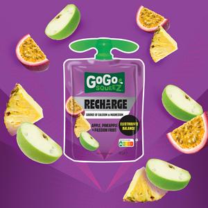 GoGo Squeez 4 x 90g Recharge Apple, Pineapple & Passion Fruit Smoothie Snack Pouch - gallery image 4