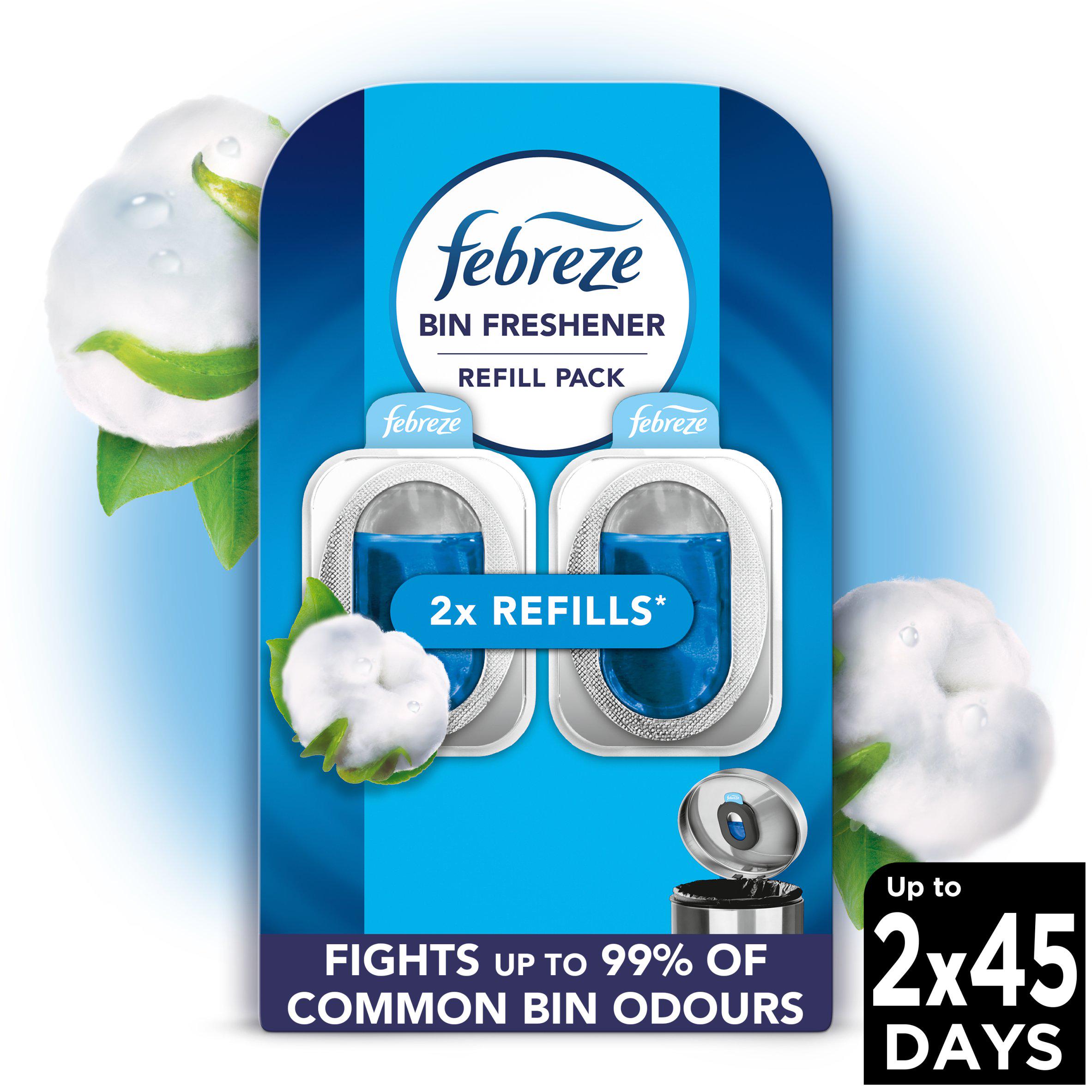 Febreze Bin Freshener Refill Pack Cotton Fresh 9.76ml