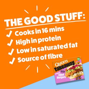 Quorn Takeaway 2 x Crunchy Fillet Burgers 190g - gallery image 3