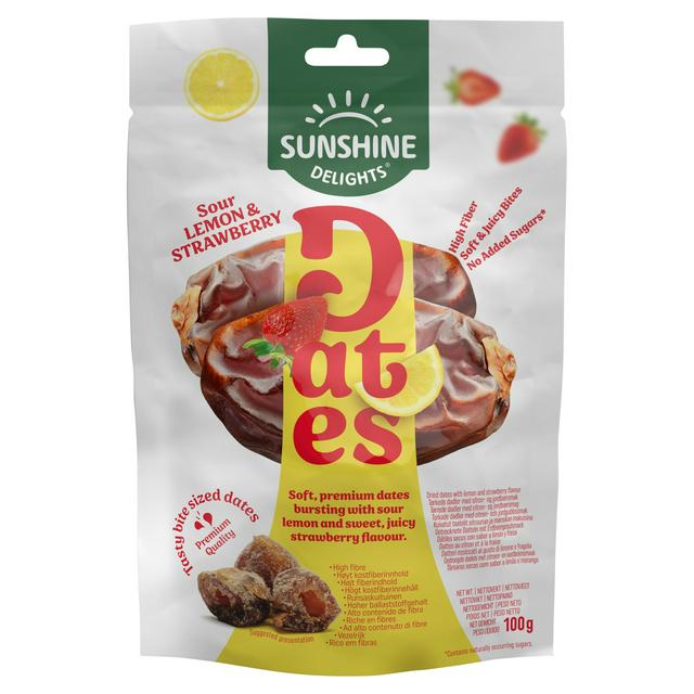 Sunshine Delights 100g Sour Lemon & Strawberry Dates - gallery image 1