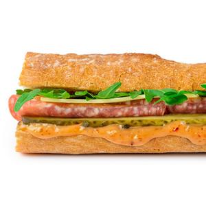 Coco di Mama Hot Honey Italian Deli & Cheese on Sourdough Sandwich - gallery image 2