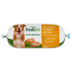 Freshpet 700g Delicate Turkey with Peas & Carrots Fresh Dog Food Roll - video