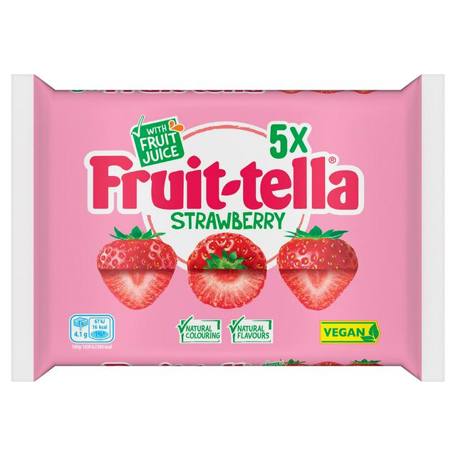 Fruit-tella 5 x 41g Strawberry Sweets - gallery image 1