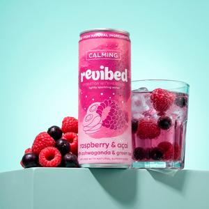 Revibed Calming 250ml Raspberry & Acai Lightly Sparkling Water Can - gallery image 5