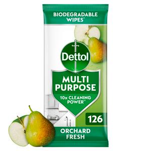 Dettol 126 x Sparkling Lemon Multipurpose Cleaning Wipes