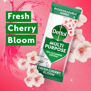 Dettol 72 x Fresh Cherry Bloom Multipurpose Cleaning Wipes - gallery image 6