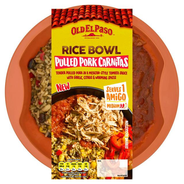 Old El Paso 375g Rice Bowl Pulled Pork Carnitas - gallery image 1