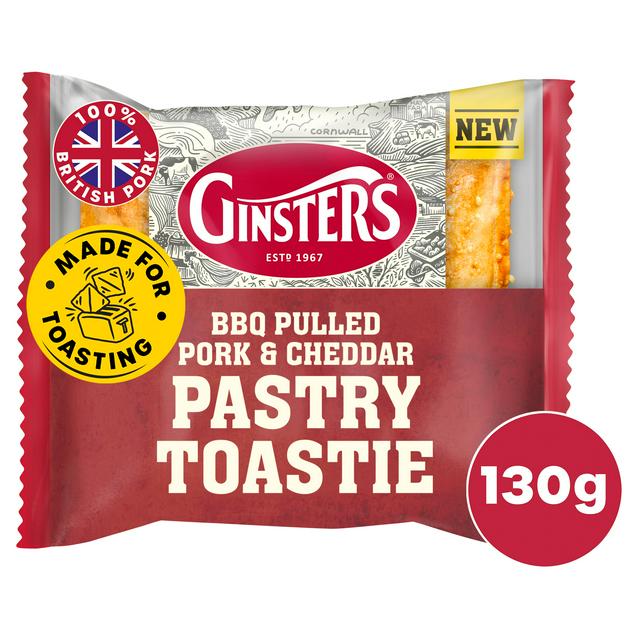 Ginsters 130g BBQ Pulled Pork & Cheddar Pastry Toastie - gallery image 1
